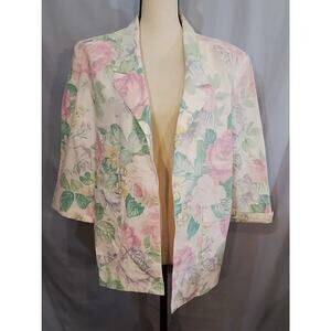 Vintage Floral Blazer Jacket